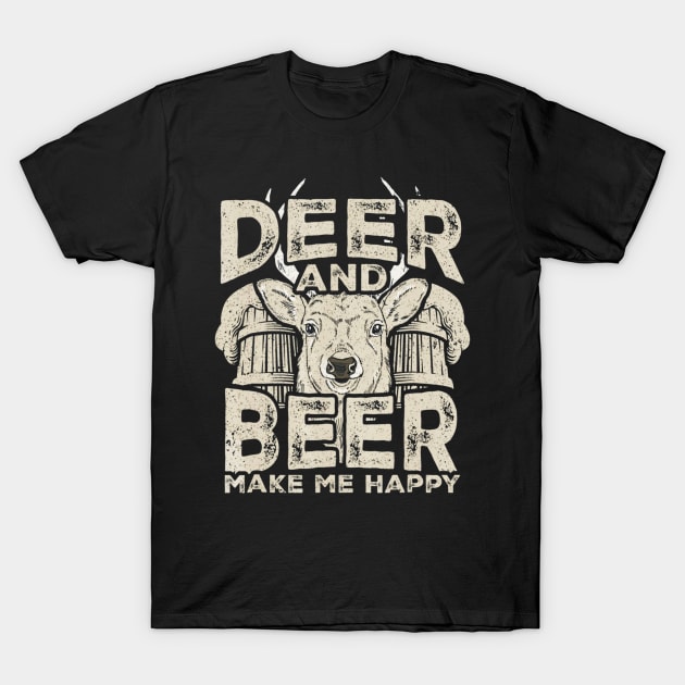 Deer and Beer Funny Hunter Hunting T-Shirt by Kiwistore